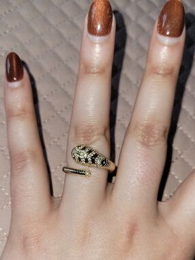 Pretty Bird Gold Plated Adjustable Snake Wrap Ring